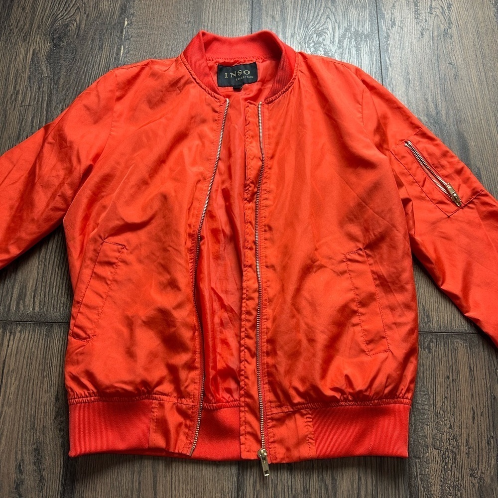 Men's Orange Bomber Jacket